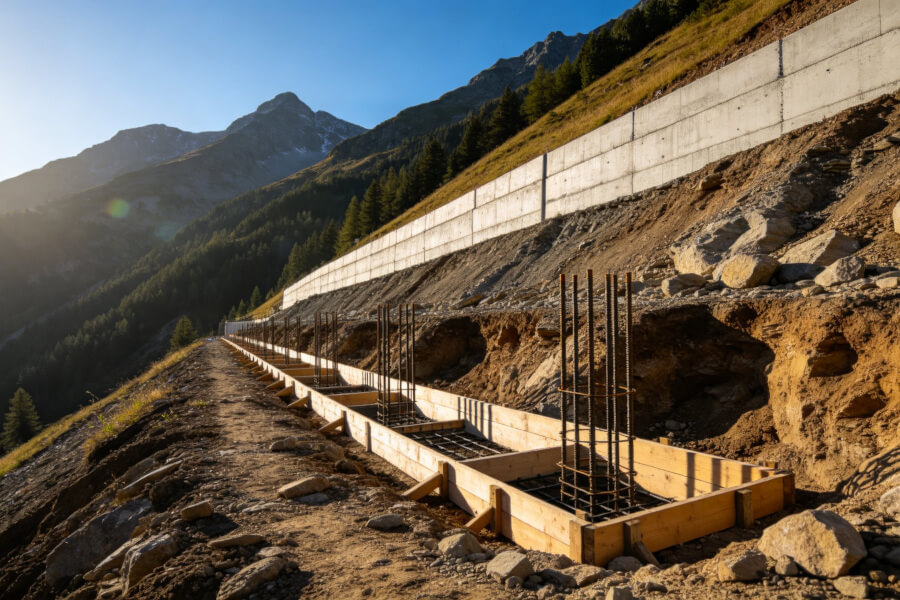 Fondations en terrain pentu — La Chapelle-d'Abondance