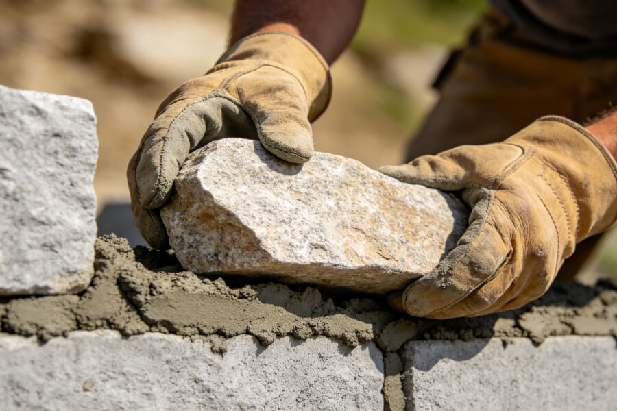 mur en pierre sèche ou pierre apparente